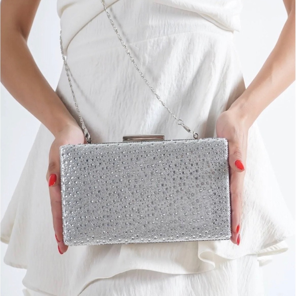 Raindrop Bridal Clutch;Raindrop Beads Wedding Bridesmaid Clutch. Studded bag